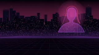 VelvetByte review hero: neon cityscape with AI companion